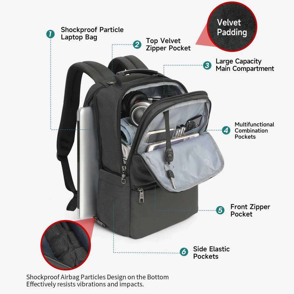 Tigernu Expandable 15.6-19inch Laptop Backpack For Men RFID Anti Theft Travel Bag Schoolbag Cabin Bags Knapsack Z260202