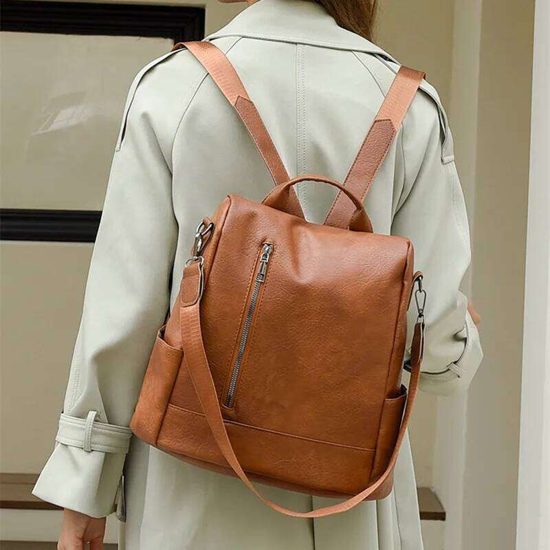 simple leather for women casual travel Anti-theft work woman ipad backpack ladies shoulder bags Z260202