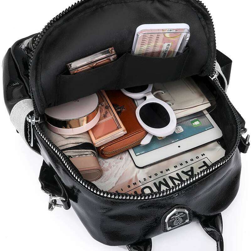 High Quality Leather Multifunctional Backpack With Diamond Stickers Large Capacity Mochilas Luxurious Women's Brand Bag Z260202