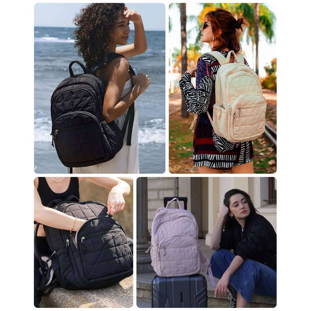 BAGSMART Women's Large Capacity Travel Simple Female Bags School College Laptop Backpack for Girls Z260204