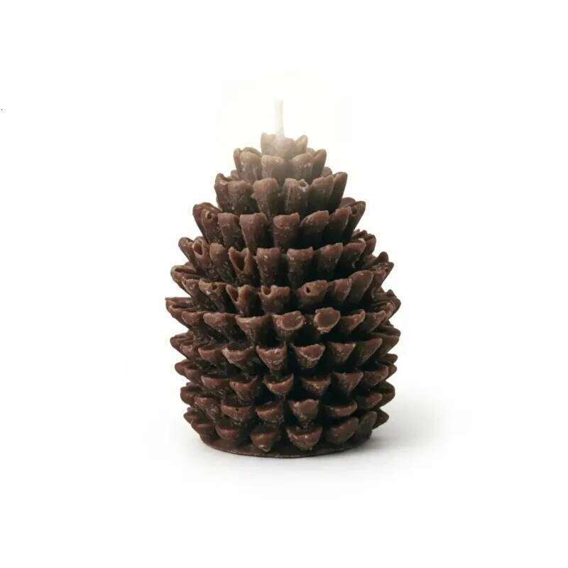 2/4PCS 3D Pinecone Candles Christmas Atmosphere Photography Arrangement Props Creative Home Decoration Ornaments S260204