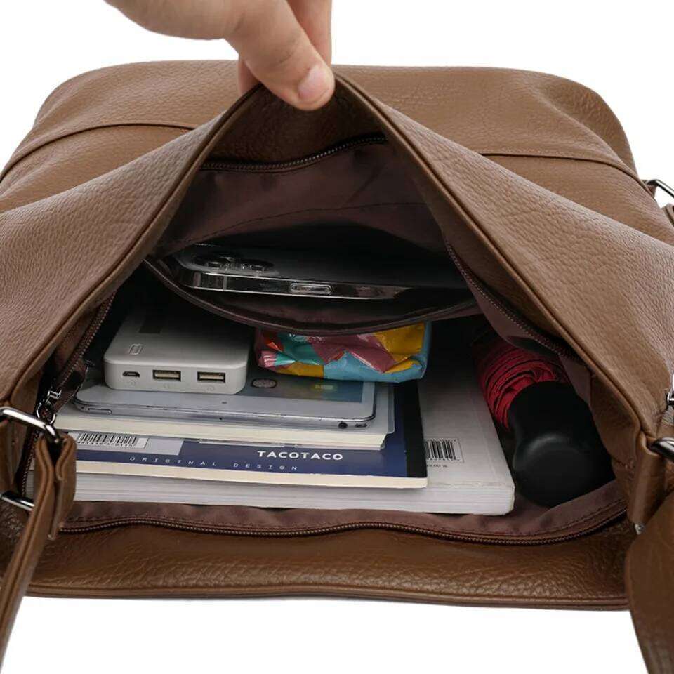 High Quality Leather Travel Bagpack Female Large Capacity School Backpack Shoulder Bags for Women 2025 Sac A Dos Z260204