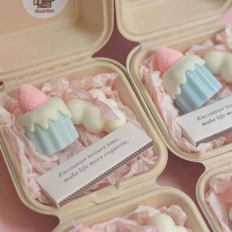 Cloud Cake Aromatherapy Candle Box Birthday Gift for Girls' Best Friend High Level Fragrant Candles Lovely Valentine's Day S260204