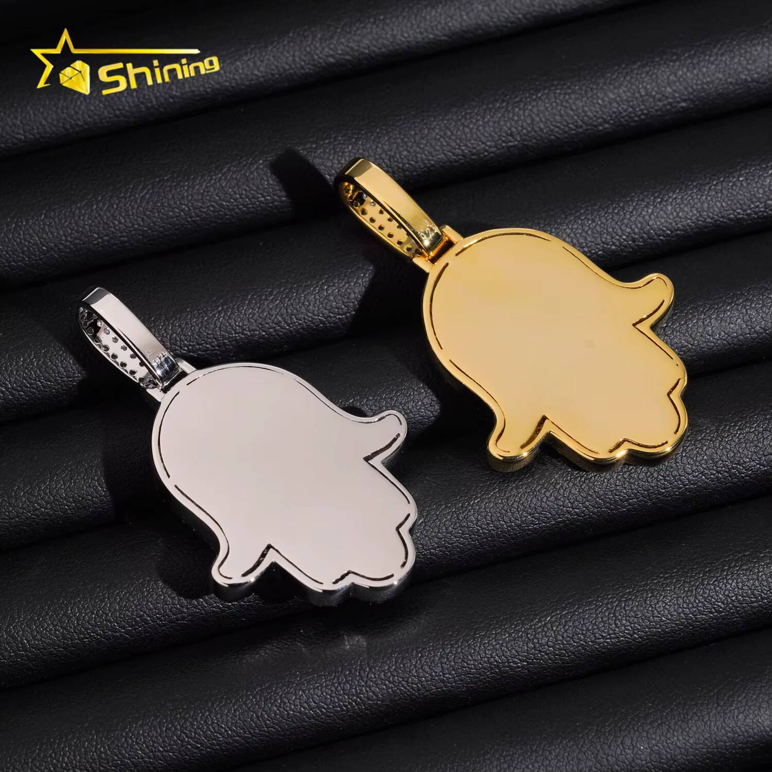 Men Jewelry Pass Diamond Tester 14K 18K Gold Plated 925 Silver Hamsa Iced Out VVS Moissanite Pendant Hip Hop Pendant