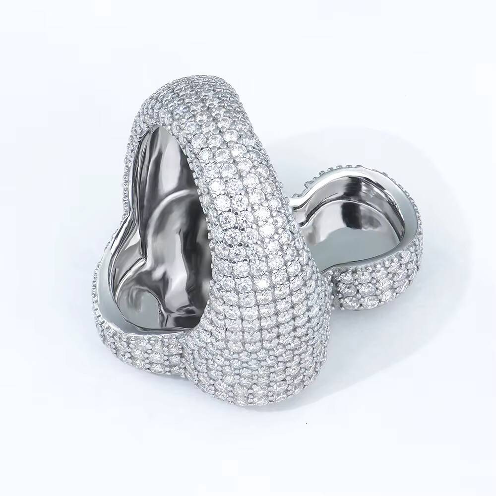 2024 New Custom 925 Sterling Silver VVS Moissanite Mossanite Diamond Cross Rings Unisex Hip Hop Fine Jewelry Men GRA Gift