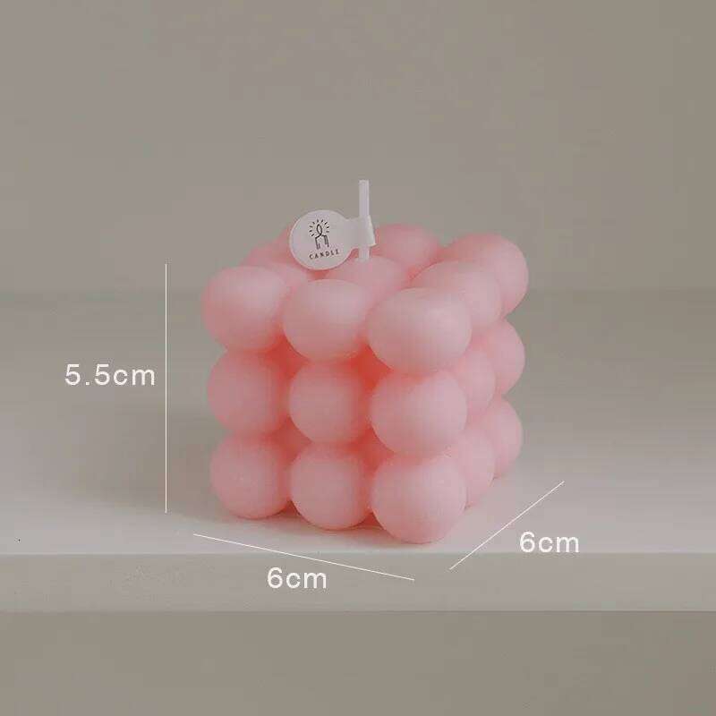 Big Bubble Cube Aromatherapy Candle - Soy Wax Scented Modeling Ornament Creativity Ball Gift Decoration Tool for Home S260204