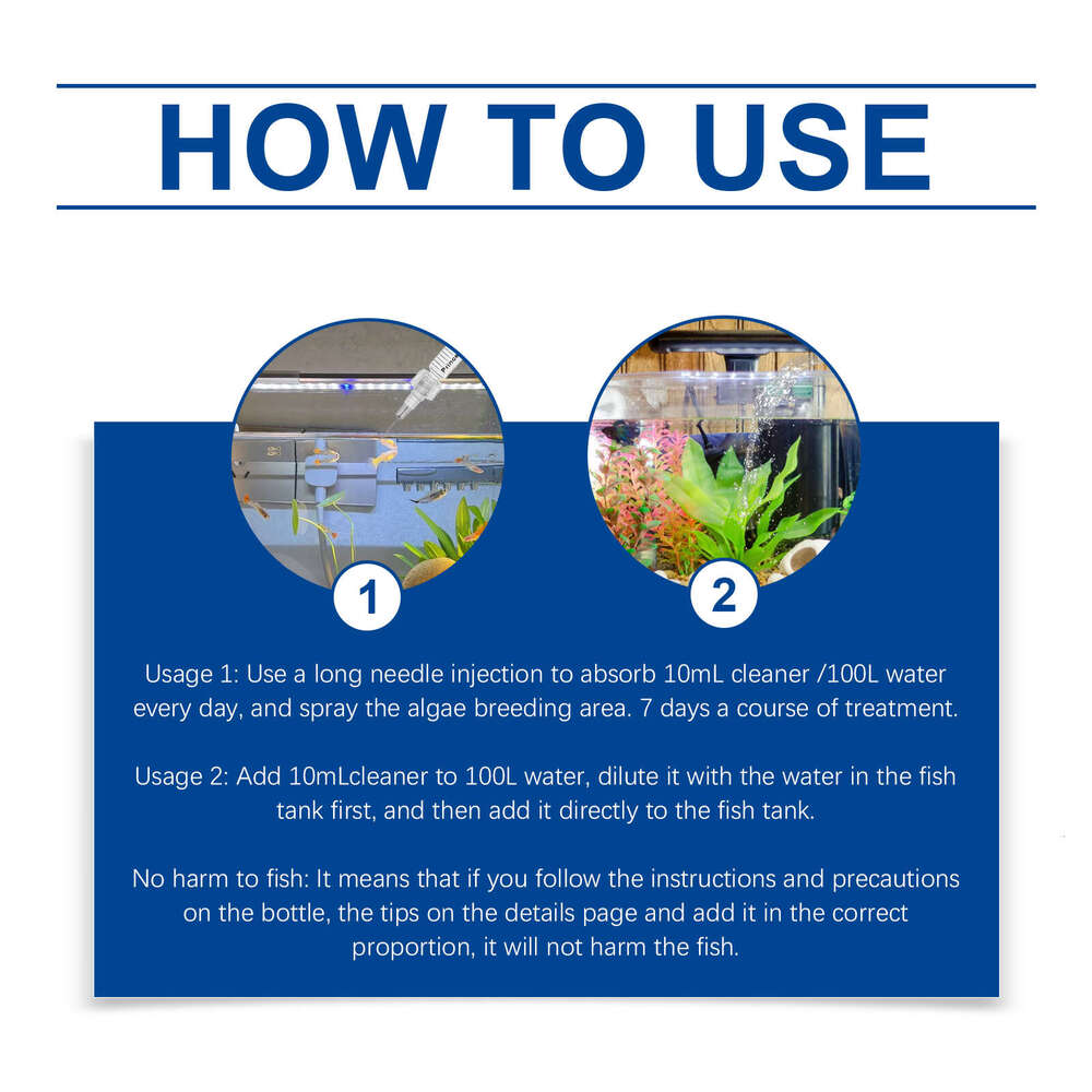 Yegbong Water Clarifier Cleans Fish Tank Stains and Sludge, Controls Algae Growth S260203