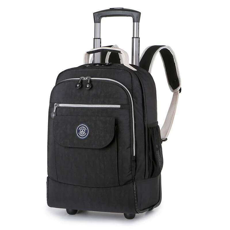 Fashion Backpack With Wheels Travel Large Capacity Trolley Bags Rolling Luggage Business Laptop School bag Z260204