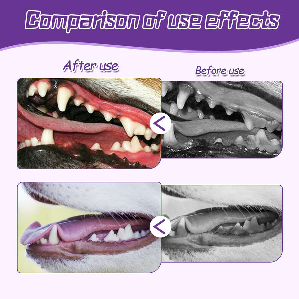 Yegbong Tongue Cleaning Brush Set Pet Teeth Stain Tartar Oral Health Care S260203