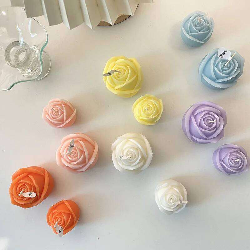 large Rose Flower Candle Birthday Atmosphere Suitable for Gifting Romantic Scented Candles to Enhance Mood S260204