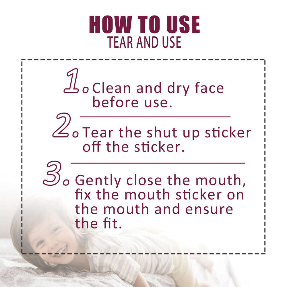 Wiieey Correction Anti-Mouth Opening Sleep Snoring Nighttime Breathing Mouth Closure Patch for Children S260203