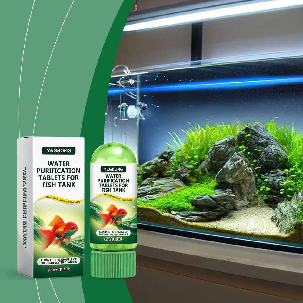 Yegbong Aquarium Purification Tablets Water Quality Special Cleaner Deodorizer Algae Remover Stain Sludge Clear Fish Pond S260203