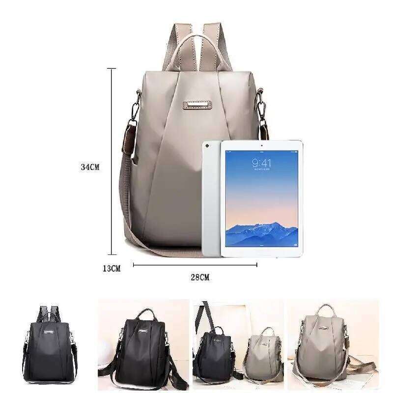 Anti-theft Double Shoulder Bags Women Waterproof Oxford Cloth Backpack Nylon Backpacks Accessories for Travel Student Z260204