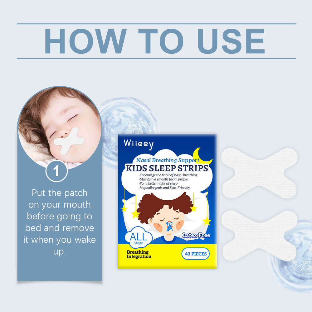 Wiieey Children's Nighttime Comfortable and Quiet Anti-Mouth Opening Snoring Sleep Anti-Snoring Patch S260203