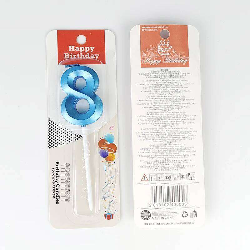 Candle Opera House Digital Birthday Cake Decoration Party Blue Pink Creative Candles S260204