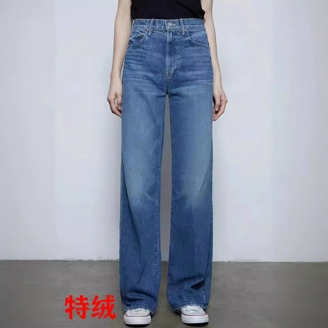Women's Jeans Women high waist loose jeans fashion Versatile lady Straight denim pants 230424
