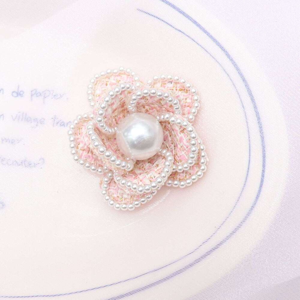 Boutonniere Flowers Pearl Camellia High-end Scarf Pin Buckle Rose Light Luxury Brooch Flower Accessories