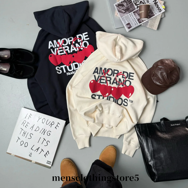 Men's Hoodies Nudes Project Men's Hoodies Designer Hooded Sweatshirt Men Women Oversized Hoodie Autumn Winter Long Sleeve Pullover Solid C