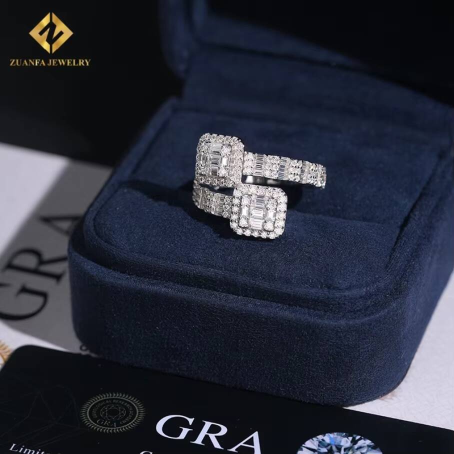 Wholesale Eternity Ring Moissanite Luxury Jewelry Women Men Pass Diamond Tester Iced Out Jewelry Hip Hop Style