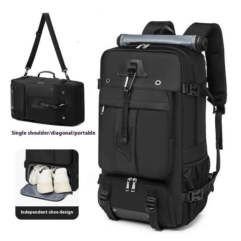 55L Large Capacity Travel Bag For Men 15.6 Inch Laptop Suitcase Multi-function Waterproof Backpack Outdoor Camping Bags Z260204