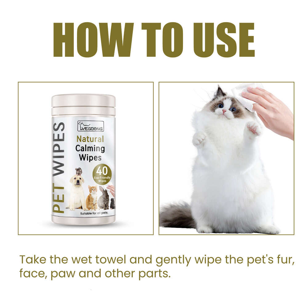 Yegbong Pet Cat Dog Body Gentle Wax Ear Mite Eye Dirt Stain Cleaning Wipes S260203