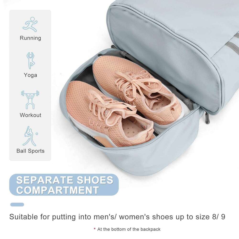 for Women with Shoes Compartment & Wet Pocket Lightweight Large Travel Waterproof Sports Backpack Gym Bag Z260204