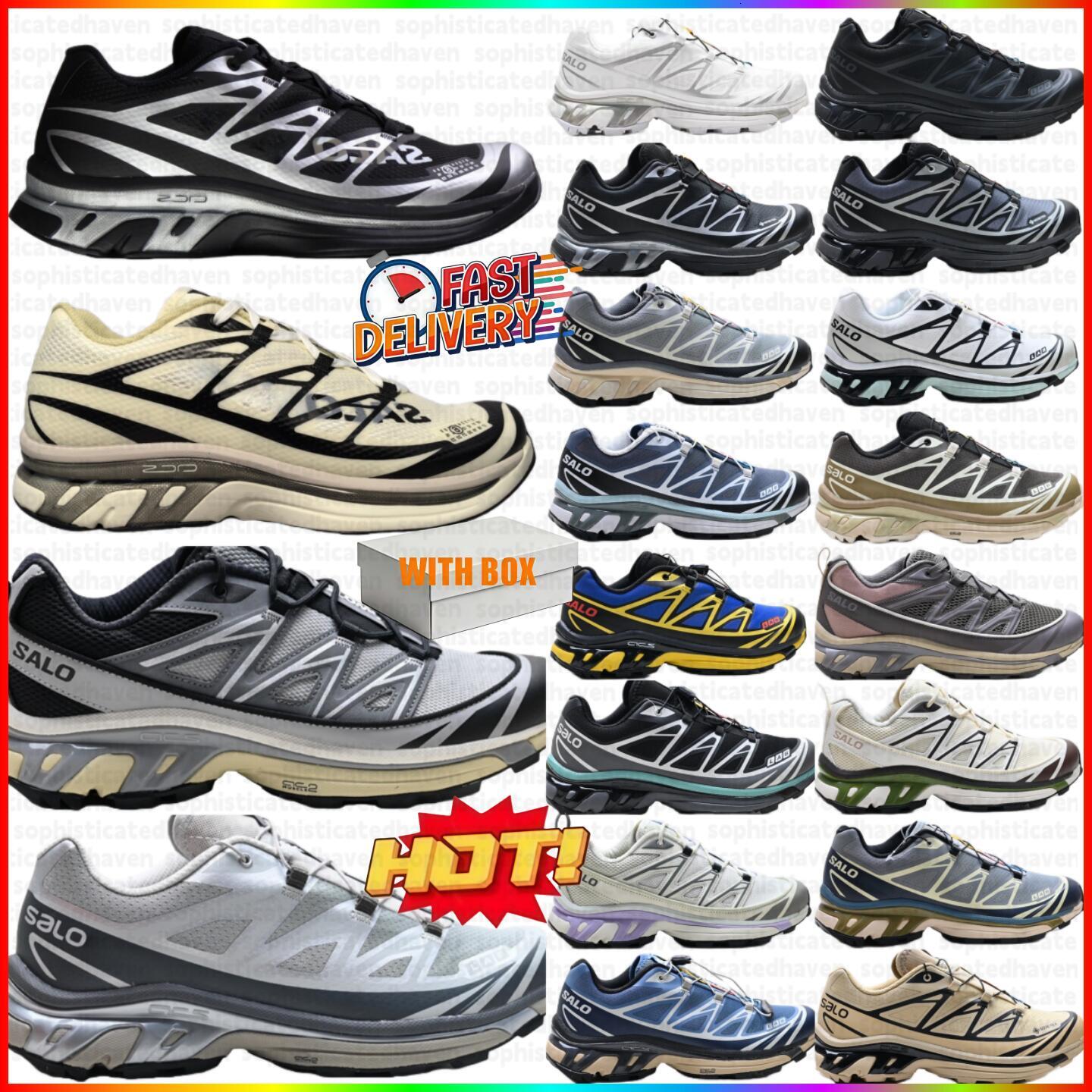 Salomom xt6 shoes ADV Ultra Raid Trail Running Shoes Men Women suede MM6 Designer White Lunar Rock Triple Black Quarry Bleached Outdoor Hiking Sports Sneakers