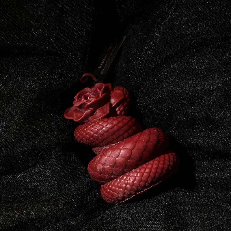 7x10.5cm Snake-shaped Rose Romantic Low-temperature Scented Candle Ylang-ylang Fragrance Sm Prop S260204