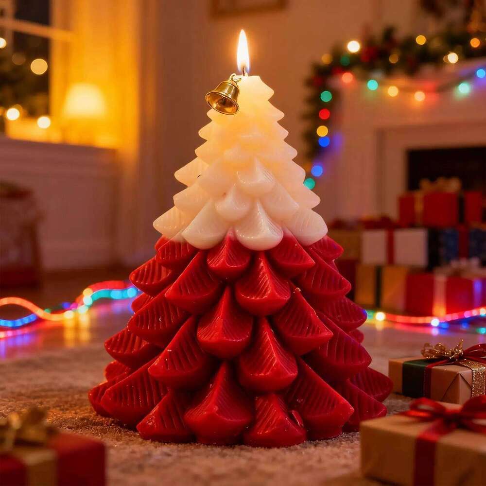 Tree Shaped Long Lasting Burn Time Decor Scented Candles for Christmas Halloween Party Birthday Holiday S260204 84b