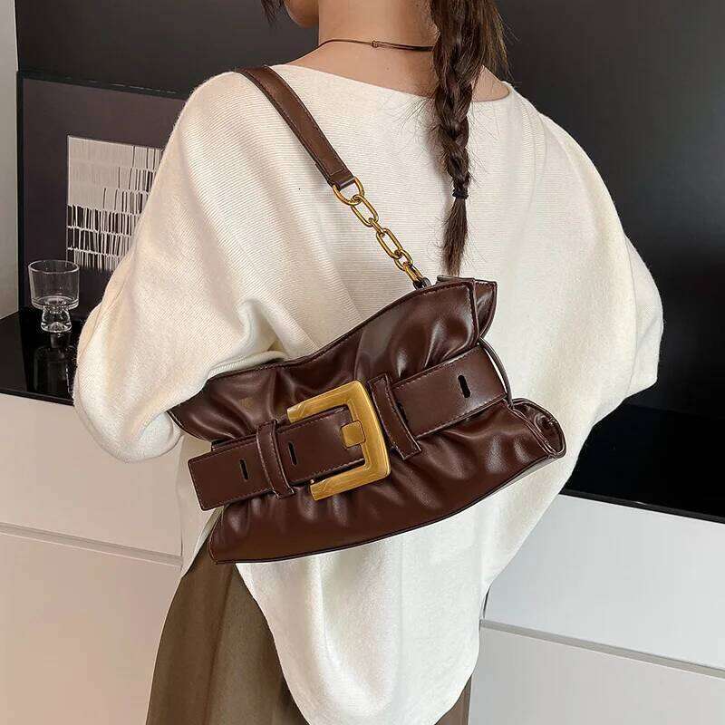 Famous Designer PU Leather Women's Messenger Luxury Elegant Classic Vintage Commuter Shoulder Bag Bag C260204
