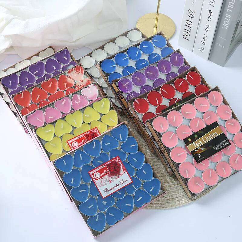 Wedding Round Tea Restaurant Thermal Wax Proposal Display Small Prayer Lighting Emergency Candles S260204