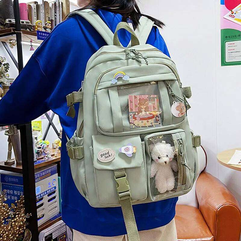 Cute Girls Fashion Cartoon Teen Student Backpack Lovely Women's Versatile Laptop Girl's School Bag Z260202