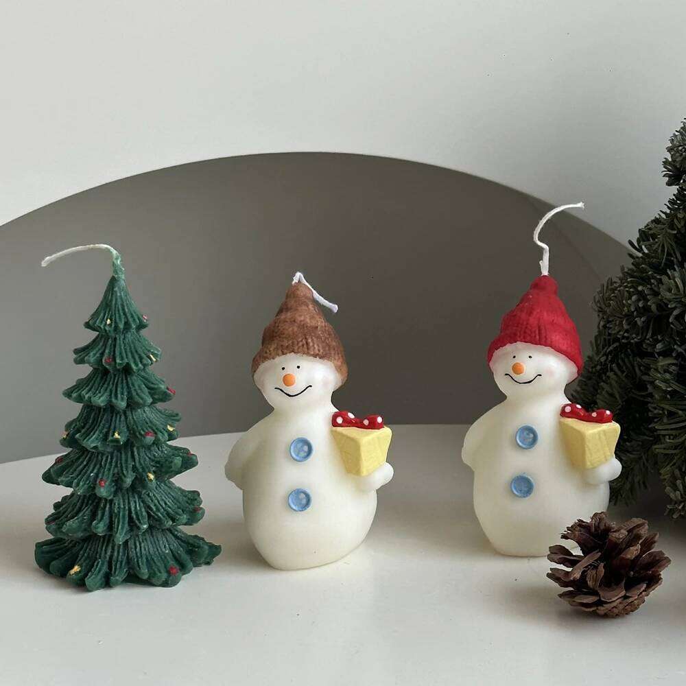 Christmas Home Decorative Guest Gift Set Souvenir Snowman Candles for Xmas Holiday S260204