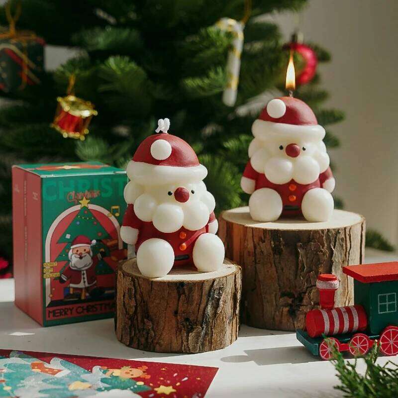 Christmas Santa Scented Home Decorative Guest Gift Set Souvenir Snowman Candles for Xmas Holiday S260204