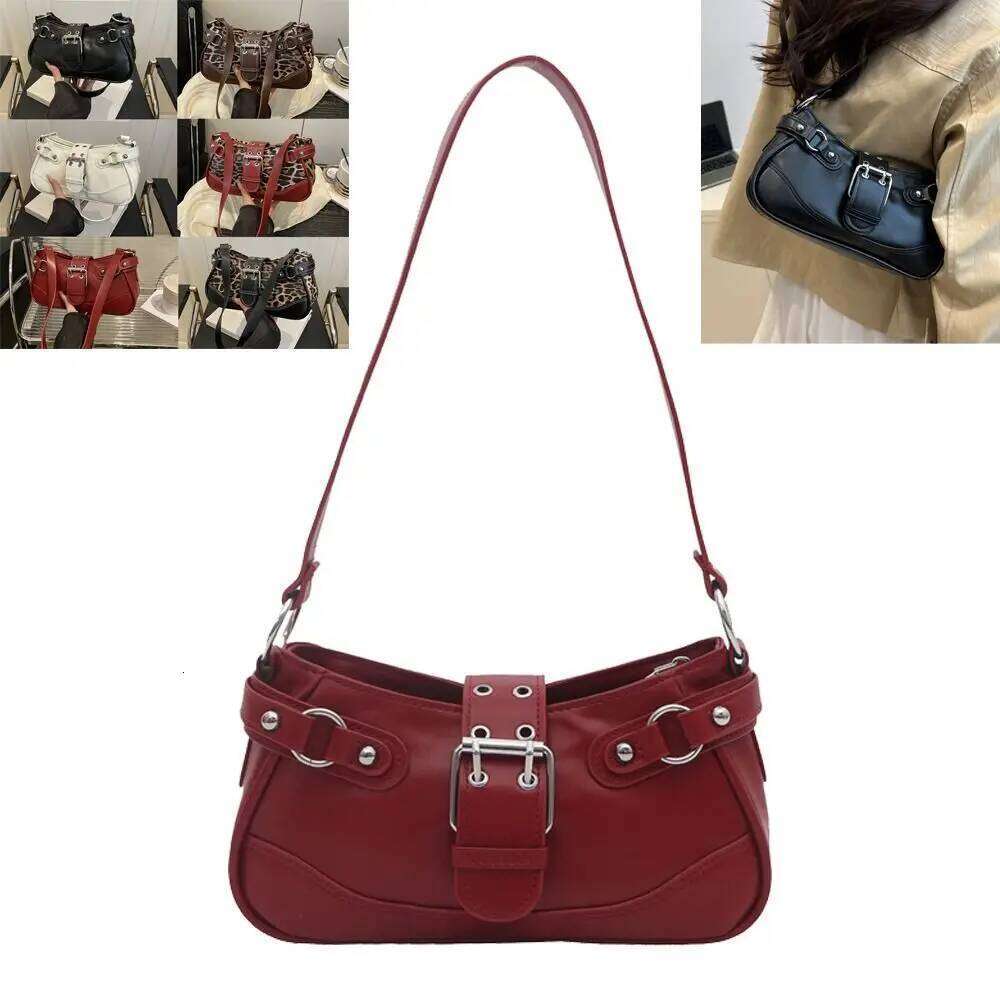 Classic PU Shoulder Bags Large Capacity Retro Underarm Leopard Print Handheld Bag Women Daily Use C260204