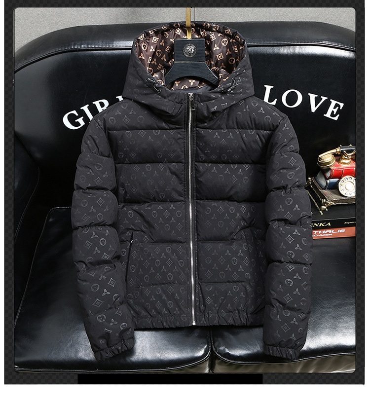 Men's Down Luxurious Business High-quality Jacket Streetwear Thicken Cold-proof Long Sleeve Male Casual Outerwear Simple Stand Thick Winter Coat