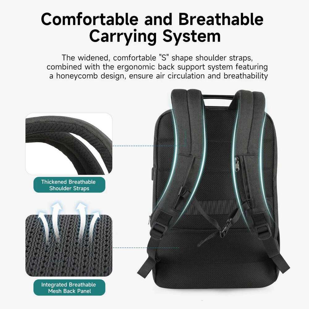 Tigernu Expandable 15.6-19inch Laptop Backpack For Men RFID Anti Theft Travel Bag Schoolbag Cabin Bags Knapsack Z260204