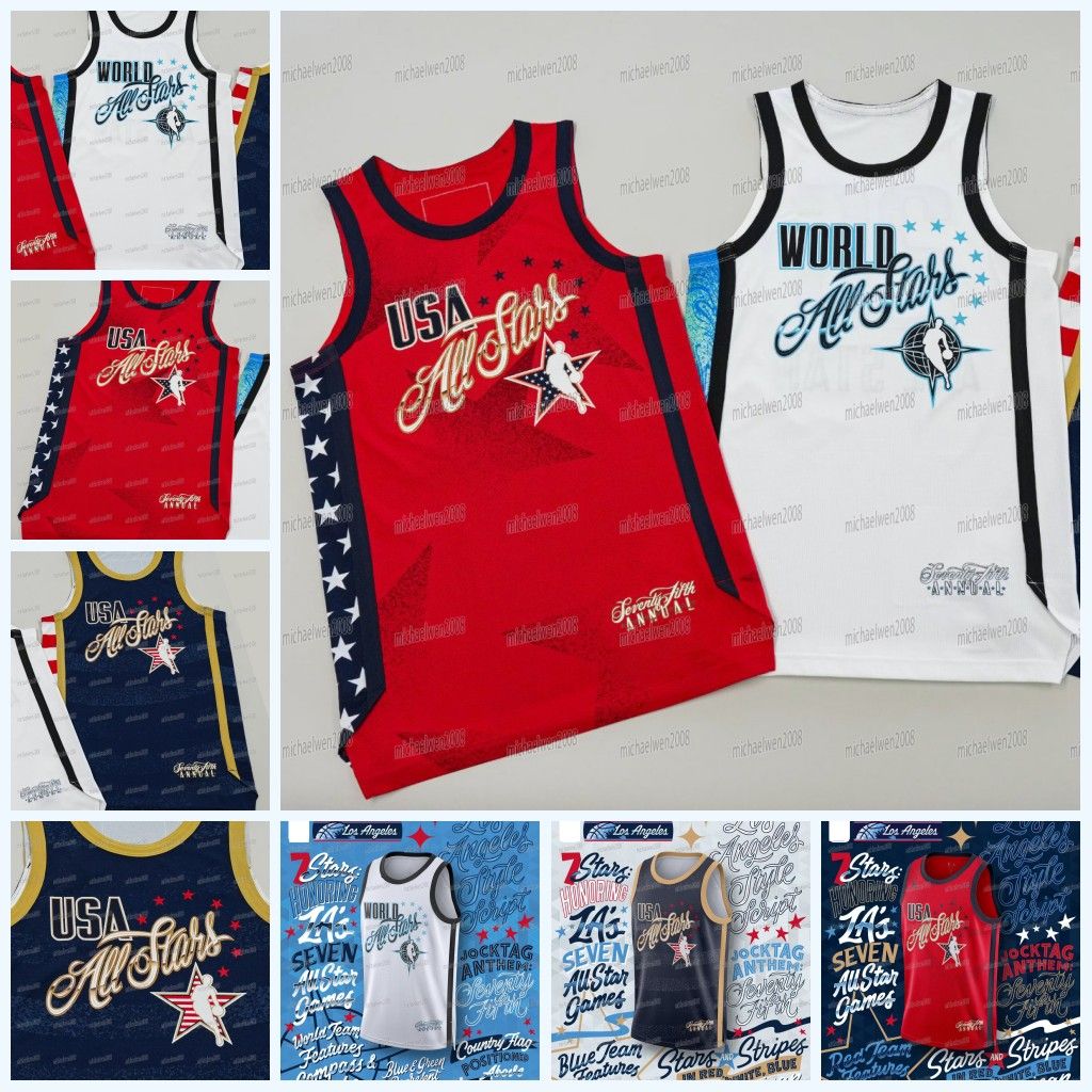 2026 All-Star Game Basketball Jersey Anthony Edwards Chet Holmgren Brunson LeBron James Donovan Mitchell Doncic Gilgeous-Alexander Nikola Jokic Wembanyama Durant