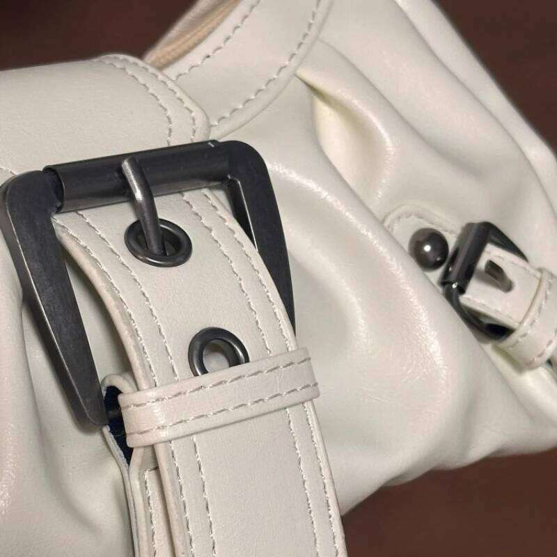 Vintage Y2k Aesthetic Pleated Underarm Bag Luxury Design Office Lady Women's Handbags All Match Ins Casual Shoulder Bags Fashion C260204