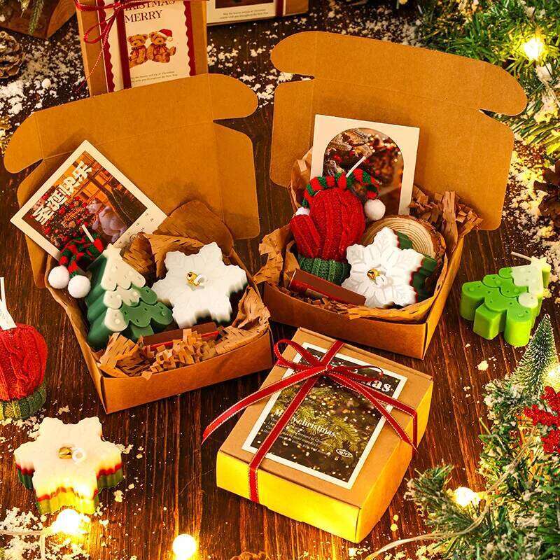 Decorative Set Creative Tree Scented Candle Premium For Dining Table Living Room Christmas S260204