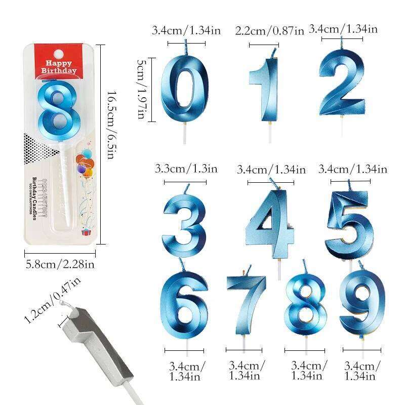 Hot Sale 1 pcs Opera House Birthday Black Candles Creative Party High Quality 0-9 Kids Number Cakes Dessert Decoration S260204