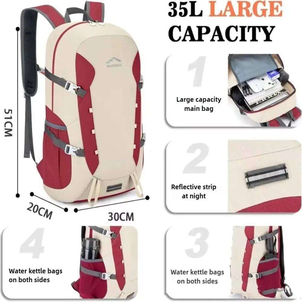 New Versatile Travel Waterproof Large Capacity Sports Backpack Lightweight Student Folding Bag Outdoor Hiking Climbing Z260204