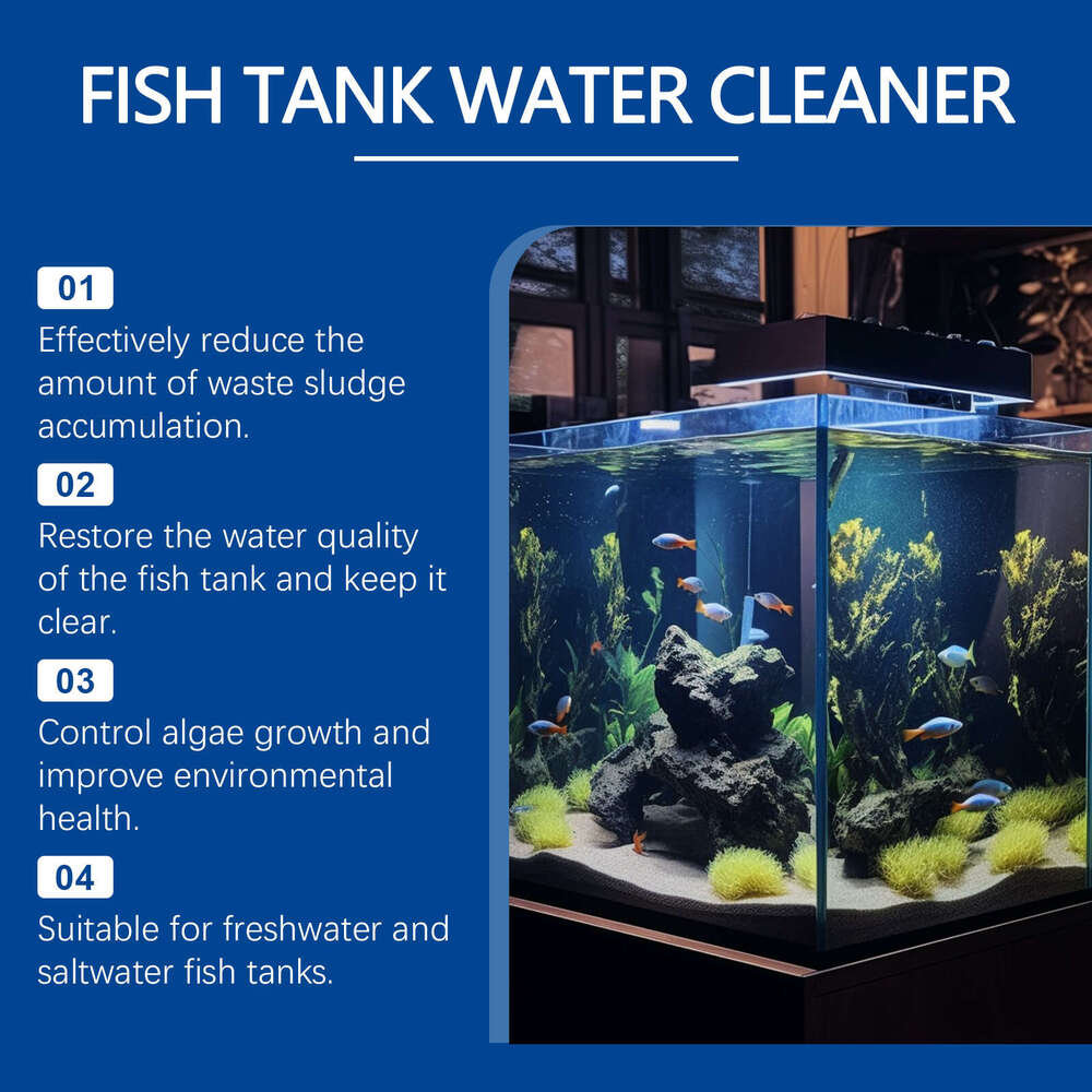 Yegbong Water Clarifier Cleans Fish Tank Stains and Sludge, Controls Algae Growth S260203