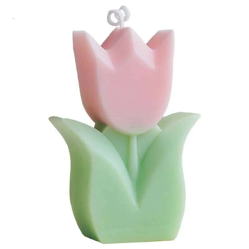 Handmade Tulip Candle Cute Soy Wax Aromatherapy Small Scented Relaxing Birthday Wedding Party Home Decor Korean Ins Photo Props S260204