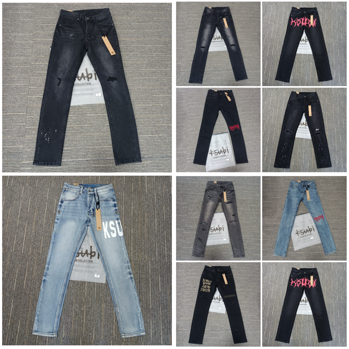 ksubi jeans designer jeans high street mens jean streetwear fashion flare pants men wash ripped black skinny jeans ripped biker slim fit sweatpants