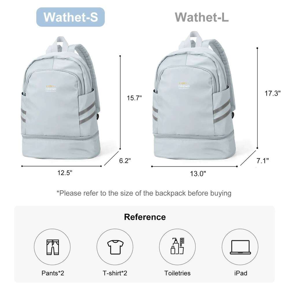 for Women with Shoes Compartment & Wet Pocket Lightweight Large Travel Waterproof Sports Backpack Gym Bag Z260204