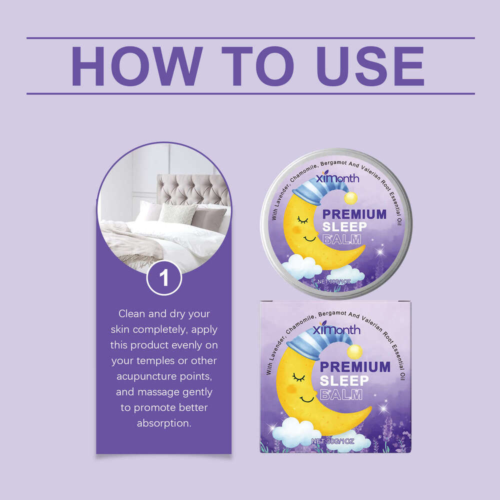 Ximonth Good Night Balm Gentle Formula for Comfortable Nighttime Sleep Moisturizing Body Skin Care S260203