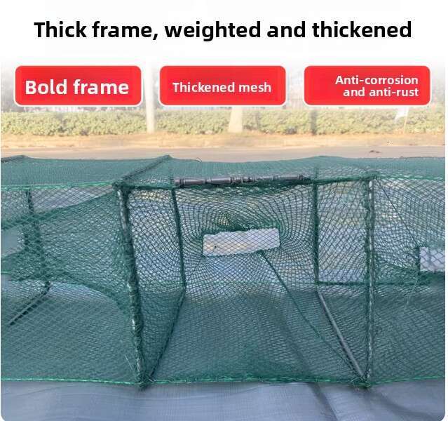 Bold Frame Reinforced Shrimp Trap, Escape-Proof Thickened Fishing Net, Universal Fishing Cage for Lobsters, Eels & Crabs, High-Efficiency Fishing Gear