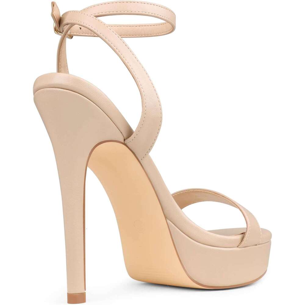 Women Open Toe Heeled Sandals Ankle Strap Sexy High Heels For Dressy Wedding Pumps Shoes