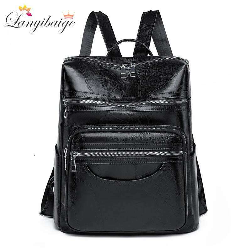 Multifunction Women Soft PU Leather Backpack Large Capacity School Bags for Girls New Fashion Female Bagpack Mochila Z260204